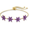 image:imageRossSimons 350 ct tw Amethyst Flower Bolo Bracelet in 18kt Gold Over Sterling