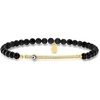 image:imageRossSimons 3845mm Onyx Bead and 10 ct tw CZ Evil Eye Stretch Bracelet in 18kt Gold Over Sterling