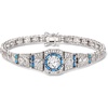image:imageRossSimons 400 ct tw CZ and 98 ct tw Simulated Sapphire Bracelet in Sterling SilverSapphire