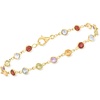 image:imageRossSimons 430 ct tw BezelSet MultiGemstone Bracelet in 18kt Gold Over SterlingAmethyst