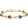 image:imageRossSimons 440 ct tw Amethyst Link Bracelet in 18kt Gold Over Sterling SilverAmethyst