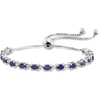 image:imageRossSimons 450 ct tw Gemstone Bolo Bracelet with Diamond Accents in Sterling SilverSapphire