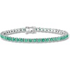 image:imageRossSimons 500 ct tw Emerald and 30 ct tw Diamond Tennis Bracelet in Sterling SilverEmerald