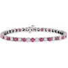 image:imageRossSimons 575 ct tw Ruby and 100 ct tw Diamond Tennis Bracelet in Sterling SilverRuby