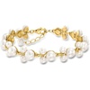 image:imageRossSimons 575mm Cultured Pearl Trio Bracelet in 18kt Gold Over Sterling Silver 7 inches