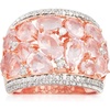 image:imageRossSimons 595 ct tw Rose Quartz Dome Ring With Diamonds in 18kt Rose Gold Over SterlingNo Gemstone