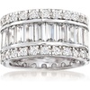 image:imageRossSimons 600 ct tw Baguette and Round CZ Eternity Band in Sterling SilverCubic Zirconia