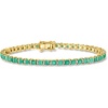 image:imageRossSimons 600 ct tw Emerald and 50 ct tw Diamond Tennis Bracelet in 18kt Gold Over SterlingEmerald