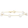 image:imageRossSimons 665mm Cultured Pearl Station Bracelet in 14kt Yellow Gold70 Inches
