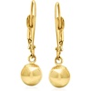 image:imageRossSimons 6mm 14kt Yellow Gold Shiny Bead Drop Earrings