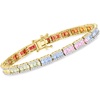 image:imageRossSimons 700 ct tw Multicolored Sapphire and 115 ct tw Diamond Bracelet in 14kt Yellow GoldSapphire