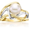 image:imageRossSimons 885mm Cultured Pearl Wavy Ring in 18kt Gold Over Sterling and Sterling Silver