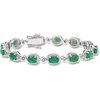 image:imageRossSimons 910 ct tw Emerald Bracelet With Diamonds in Sterling SilverEmerald