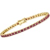 image:imageRossSimons 950 ct tw Ruby Tennis Bracelet With 50 ct tw Diamonds in 18kt Gold Over SterlingRuby