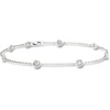 image:imageRossSimons BezelSet Diamond Station BraceletWhite