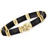 image:imageRossSimons Black Agate Good Fortune Bracelet in 18kt Gold Over SterlingAgate