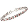 image:imageRossSimons Gemstone Byzantine Bracelet in Sterling SilverGarnet