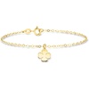 image:imageRossSimons Italian 14kt Yellow Gold 4Leaf Clover Charm Braceletno gemstone