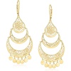 image:imageRossSimons Italian 14kt Yellow Gold Openwork Floral Lace Chandelier Earrings