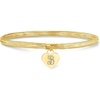 image:imageRossSimons Italian 14kt Yellow Gold Personalized Heart Charm Mesh Bracelet