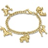 image:imageRossSimons Italian 14kt Yellow GoldPlated Dog Charm Braceletno gemstone