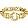 image:imageRossSimons Italian 14kt Yellow GoldPlated Double Lion Head Byzantine Braceletno gemstone
