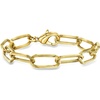 image:imageRossSimons Italian 14kt Yellow GoldPlated Paper Clip Link Braceletno gemstone