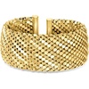 image:imageRossSimons Italian 14kt Yellow GoldPlated Patterned Wide Cuff Braceletno gemstone