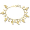 image:imageRossSimons Italian 18kt Gold Over Sterling Cherub and Heart Charm Bracelet 7 inches