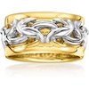 image:imageRossSimons Italian 2Tone Sterling Silver Byzantine RingNo Gemstone