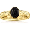 image:imageRossSimons Italian Black Onyx Mesh Ring in 14kt Yellow GoldOnyx