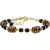 image:imageRossSimons Italian LeopardPrint Murano Glass Bead Bracelet in 18kt Gold Over Sterling 7 inches