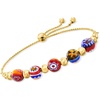 image:imageRossSimons Italian Multicolored Murano Glass Floral Bead Bolo Bracelet in 18kt Gold Over Sterling