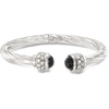 image:imageRossSimons Italian Onyx and 130 ct tw CZ Twisted Cuff Bracelet in Sterling SilverOnyx