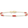 image:imageRossSimons Italian Red Coral Bead Station Bracelet in 18kt Yellow Goldcoral
