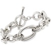 image:imageRossSimons Italian RhodiumPlated OvalLink Toggle Braceletno gemstone
