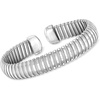 image:imageRossSimons Italian RhodiumPlated Tubogas Cuff Braceletno gemstone
