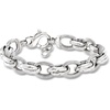image:imageRossSimons Italian Sterling Silver Textured and Polished MultiLink Braceletno gemstone