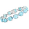 image:imageRossSimons Larimar and 380 ct tw Swiss Blue Topaz Bracelet in Sterling Silverlarimar