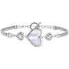 image:imageRossSimons MotherOfPearl BaliStyle Heart Bracelet in Sterling Silvermother of pearl