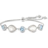 image:imageRossSimons MotherOfPearl and 600 ct tw Sky Blue Topaz Bolo Bracelet in Sterling Silver