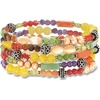 image:imageRossSimons MultiGemstone Jewelry Set 5 Bead Stretch Bracelets With Sterling Silver7 Inches