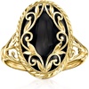 image:imageRossSimons Onyx Scrollwork Ring in 14kt Yellow GoldBlack