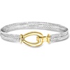 image:imageRossSimons Rhodium and 14kt GoldPlated 2Strand CubanLink Braceletno gemstone