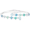 image:imageRossSimons RhodiumPlated Bypass Bangle Bracelet With Simulated Tonal Blue Gemstones and 380 ct tw CzsCubic Zirconia