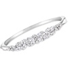image:imageRossSimons RhodiumPlated Floral Cluster Bangle Bracelet With 630 ct tw CzsCubic Zirconia