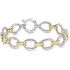 image:imageRossSimons Silver and 14kt GoldPlated OvalLink Braceletno gemstone