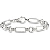image:imageRossSimons Sterling Silver Oval and Paper Clip Link Braceletno gemstone