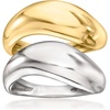 image:imageRossSimons Sterling Silver and 18kt Gold Over Sterling Jewelry Set 2 Sculptural RingsNo Gemstone