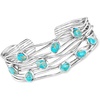 image:imageRossSimons Turquoise Highway Cuff Bracelet in Sterling SilverStabilized Turquoise